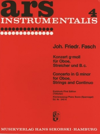 Konzert g-Moll fr Oboe und Streicher fr Oboe und Klavier