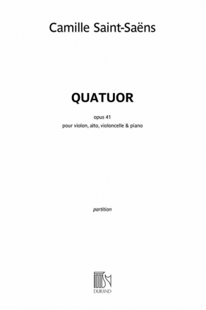 Quatuor si bemol majeur op.41 pour piano, violon, alto et violoncelle