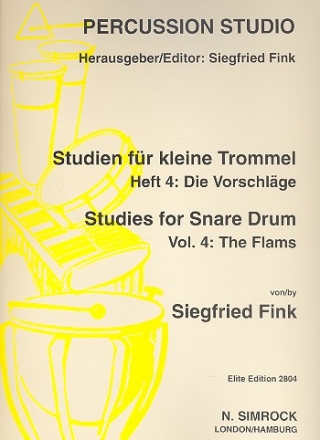 Studien fr kleine Trommel Band 4 - Die Vorschlge fr kleine Trommel (snare drum)