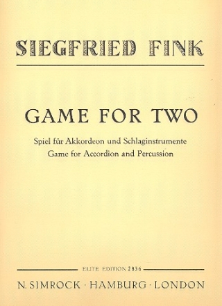 Game for two fr Akkordeon und Schlaginstrumente Partitur