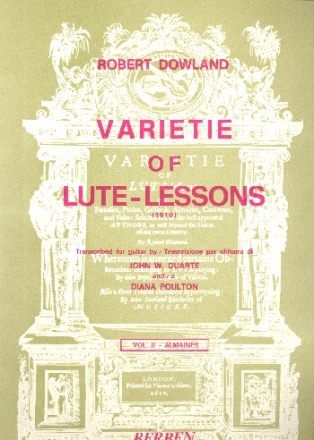 Varietie of lute-lessons vol.2 Almaines for guitar (1610)