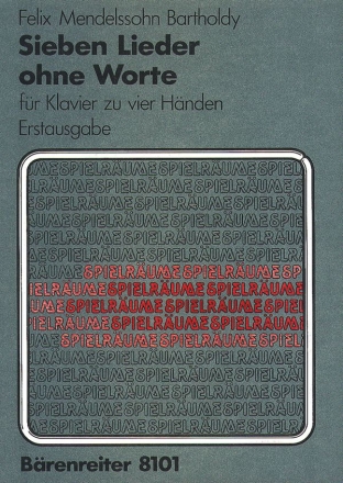 Lieder ohne Worte  fr Klavier zu 4 Hnden