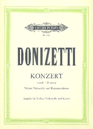 Konzert d-Moll fr Violine, Violoncello und Orchester fr Violine, Violoncello und Klavier