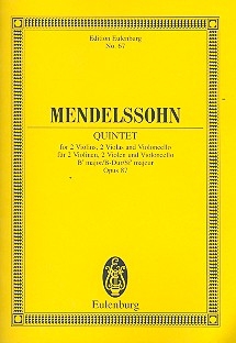 Streichquintett B-Dur op.87 Studienpartitur 