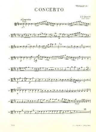 Concerto pour Potsdam fr Flte, Streicher und Bc Viola
