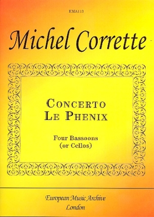 Concerto Le Phnix for 4 bassoons (cellos, viols) and bc score and parts