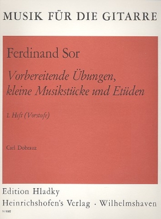 Vorbereitende bungen, kleine Musikstcke und Etden Band 1 (Vorstufe) fr Gitarre