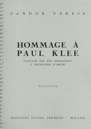 Hommage a Paul Klee (Fantasia) per 2 pianoforti e archi partitura