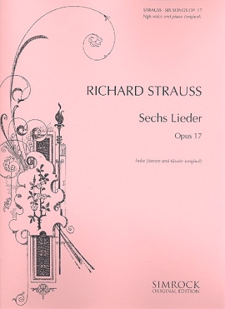 6 Lieder op.17 fr hohe Singstimme und Klavier (dt)