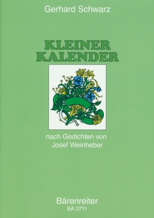 Kleiner Kalender 12 Chorlieder fr gem Chor Partitur (dt)