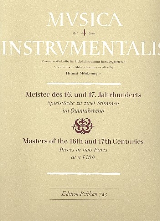 Meister des 16. und 17. Jahrhunderts fr 2 Blockflten (SA) Musica instrumentalis