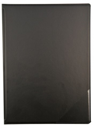 Chormappe Din A4 (22x31cm) schwarz Kunstleder mit Klarsichttasche