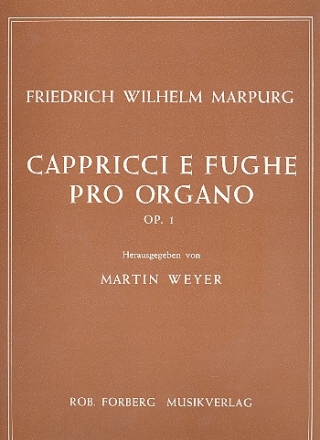 Capricci e fughe op.1 per organo