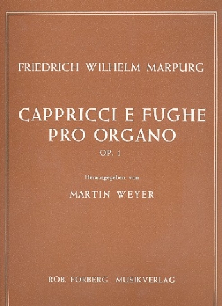 Capricci e fughe op.1 per organo