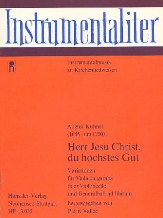 Herr Jesu Christ du hchstes Gut Variationen fr Viola da gamba