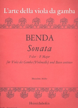 Sonata F-Dur fr Viola da gamba und Bc Partitur und Stimmen