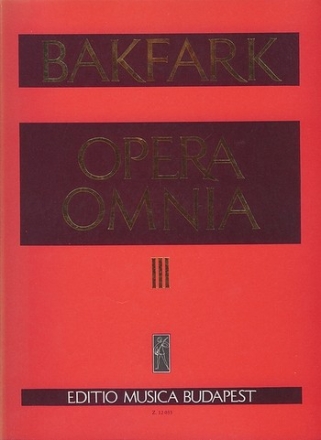 OPERA OMNIA 3, EINZELNE WERKE