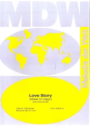 Love Story: fr Gesang und Klavier Schicksalsmelodie Where do I begin