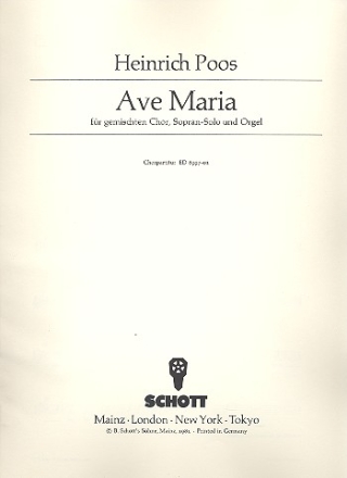 Ave Maria fr gem Chor a cappella Singpartitur