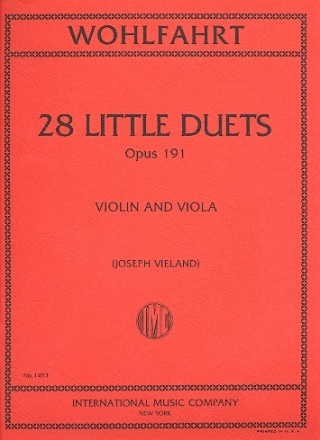 28 easy Duets op.191 for violin and viola 2 parts