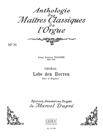 Lobe den Herren - Variations sur le Chorale pour orgue