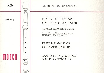 Franzsische Tnze ungenannter Meister fr 4 Blockflten (SATB)