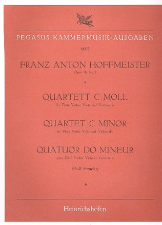 Quartett c-Moll op.16,2 fr Flte und Streichtrio Stimmen