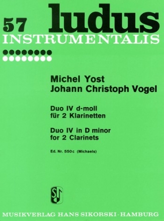 Duo d-Moll Nr.4 fr 2 Klarinetten Spielpartitur