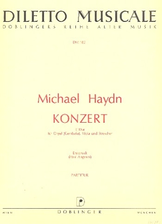 Konzert C-Dur P55 fr Viola, Orgel und Streicher Partitur