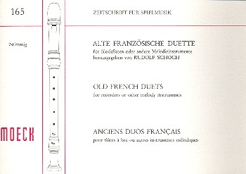 Alte franzsische Duette  fr 2 Sopranblockflten Spielpartitur