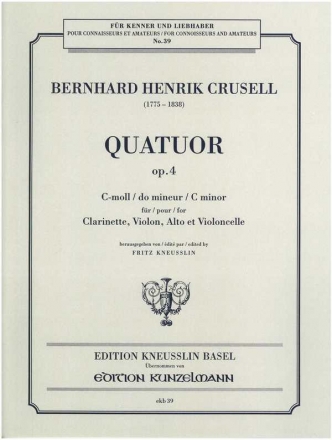Quartett c-Moll op.4 fr Klarinette und Streichtrio Stimmen