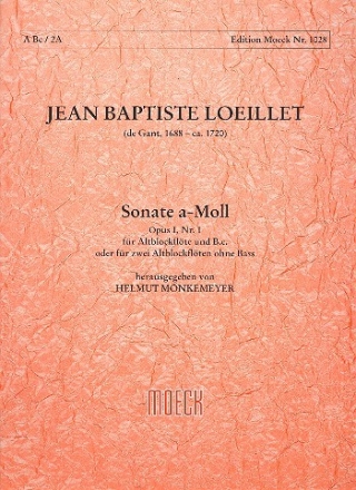 Sonate a-Moll fr Altblockflte und Bc