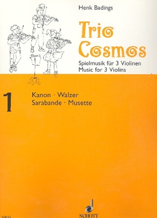 Trio-Cosmos Nr. 1 für 3 Violinen (solistisch oder chorisch) Spielpartitur