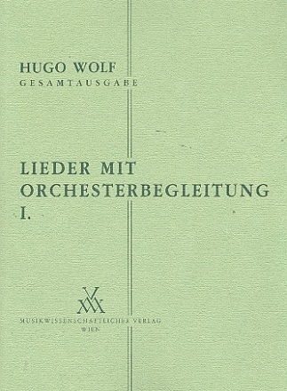 Lieder mit Orchesterbegleitung Band 1  Studienpartitur