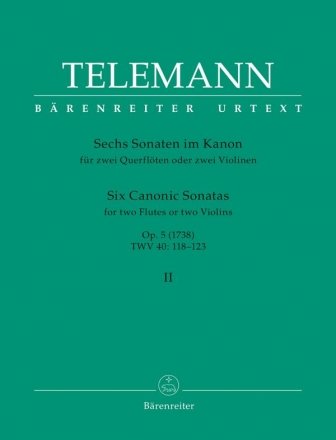 6 Sonaten im Kanon op.5 Band 2 (Nr.4-6)  fr 2 Flten Partitur