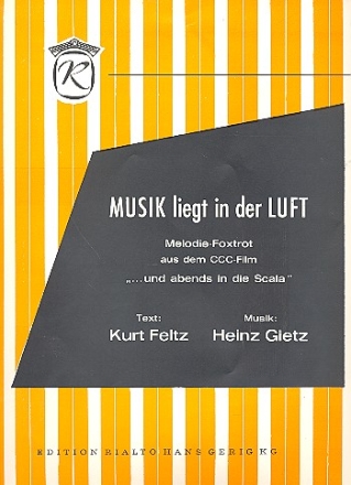 Musik liegt in der Luft: Einzelausgabe Gesang und Klavier