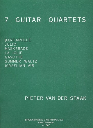 7 Guitar Quartets (1965) for 4 guitars score
