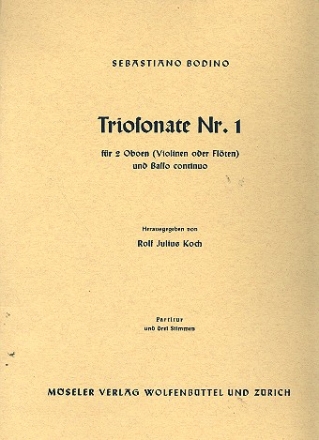 Triosonate Es-Dur Nr.1 fr 2 Oboen und Bc