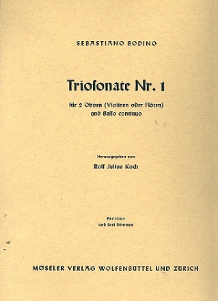 Triosonate Es-Dur Nr.1 fr 2 Oboen und Bc