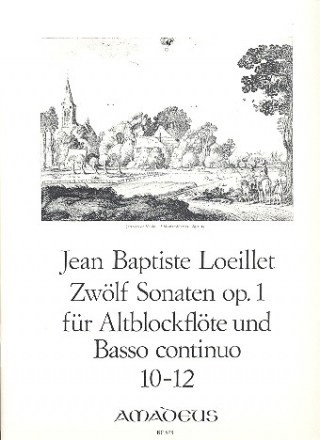 12 Sonaten op.1 Band 4 (Nr.10-12) fr Altblockflte und Bc