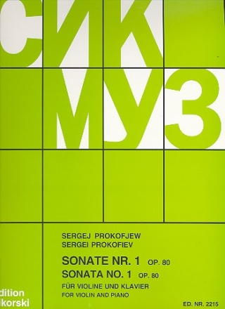Sonate Nr.1 op.80 fr Violine und Klavier