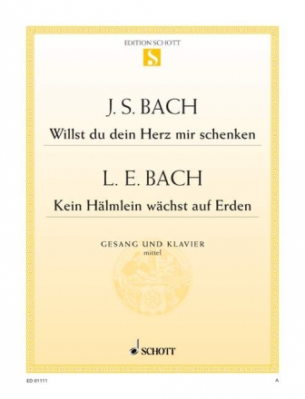 Willst du dein Herz mir schenken C-Dur / Kein Hlmlein wchst auf Erde fr mittlere Singstimme und Klavier