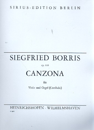 Canzona op.110 fr Viola und Orgel (Cembalo)