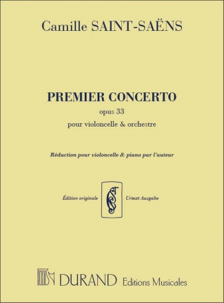 Concerto la mineur no.1 op.33 pour violoncelle et orchestre pour violoncelle et piano