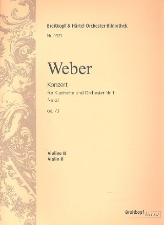 Konzert f-moll Nr.1 Op.73 fr Klarinette und Orchester Violine 2
