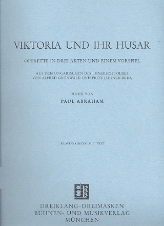 Viktoria und ihr Husar Klavierauszug (dt)