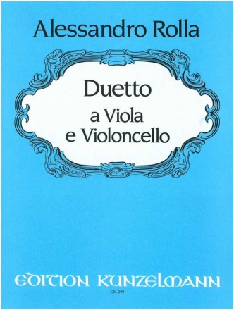 Duetto fr Viola und Violoncello 2 Spielpartituren