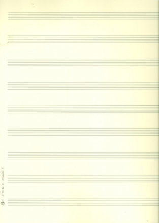 Notenpapier Quart-Format hoch 10 Systeme 27x34 cm ohne Hilfslinien (5 Bgen)