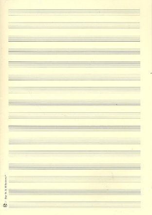 Notenpapier DIN A4 hoch 16 Systeme 21x29,7 cm (5 Bgen)