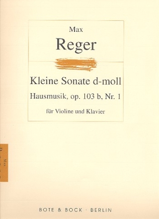 Kleine Sonate d-Moll Nr.1 op.103b fr Violine und Klavier